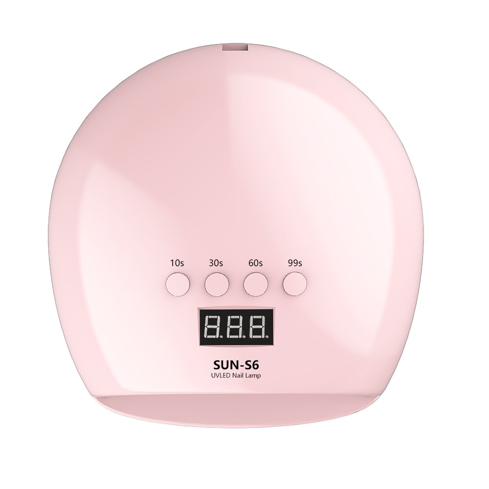 Pink UV LED nail lamp with LCD display and four timers